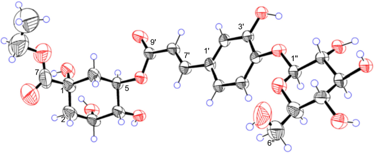 Single-crystal X-ray structure of 1.