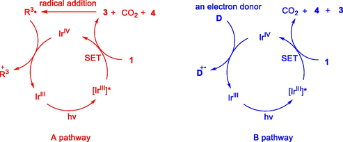 Mechanism of Ir -catalysed decarboxylative coupling.