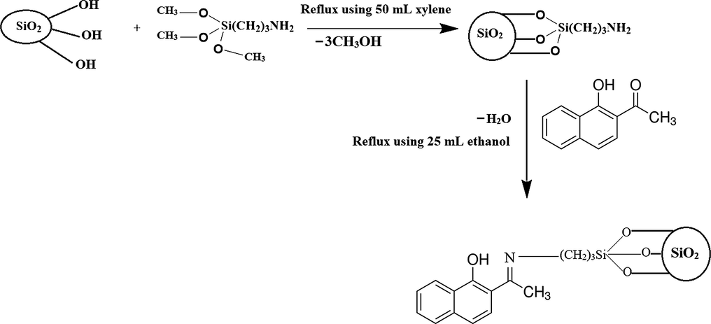 The synthetic steps of the composite.