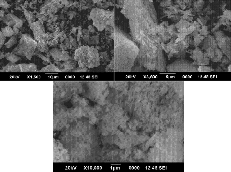 SEM images of Nd2O3 residue of [Nd{2-C6H4(CH3CONH)COO}3.(N2H4)].