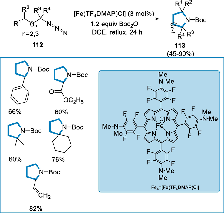 Intramolecular C(sp3)-H amination of alkyl azides.