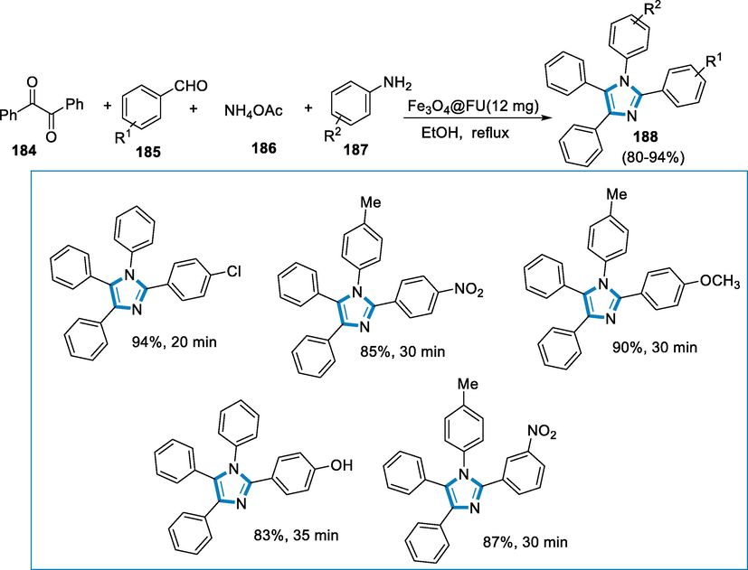 Iron catalyzed synthesis of imidazoles derivatives.