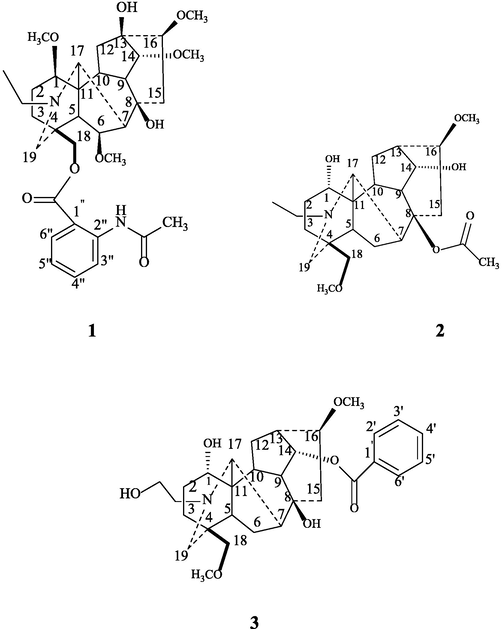 Structures of compounds 1–3.