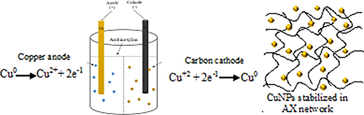 Synthesis of copper-arabinoxylan nanocomposite.