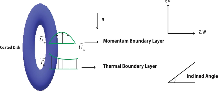 Configuration of fluid analysis in the inclined magnetized environment.