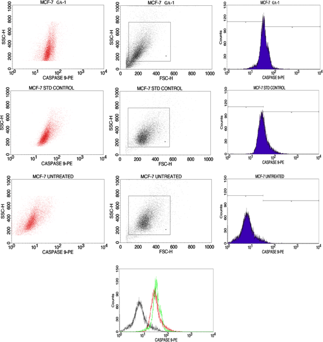 Hydroalcoholic extract of S. isoetifolium induces apoptosis via Caspase 9 activation in MCF-7 cells.