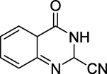 Structure of 2-Cyano-3,4-dihydro-4-oxoquinazoline.