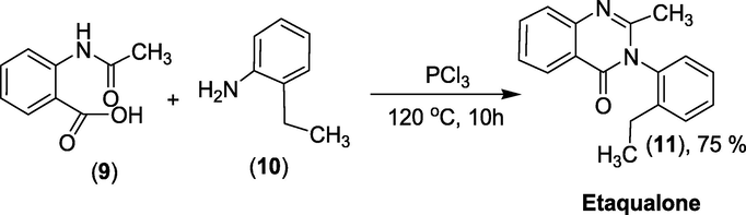 Synthesis of Etaqualone.