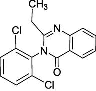 Stucture of Cloroqualone.