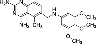 Structure of Trimetrexate.