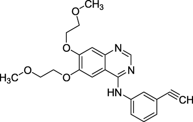 Structure of Erlotinib.