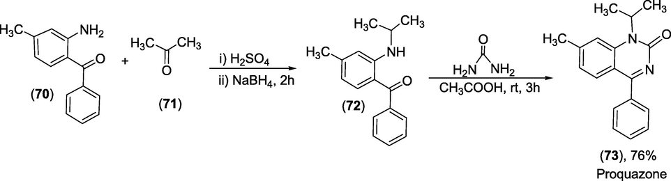 Synthesis of Proquazone.