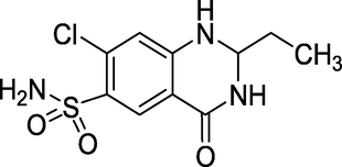 Structure of Quinethazone.