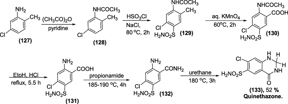 Synthesis of quinethazone.