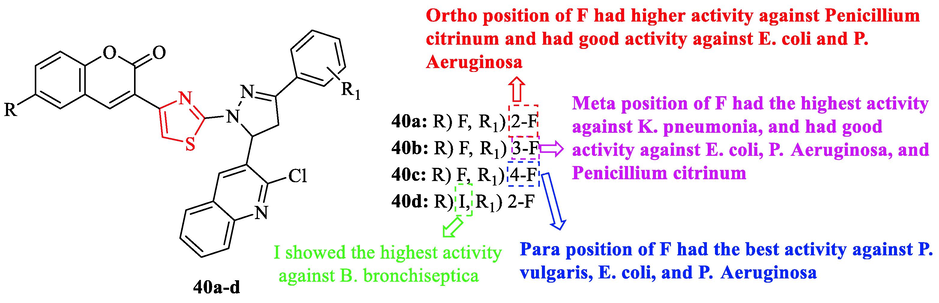 Chemical structures 40a-d (Ansari and Khan, 2017)