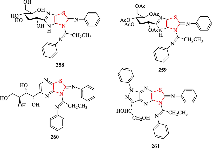 Chemical structures 258–261 (Ghoneim and Ali Hassan, 2022)