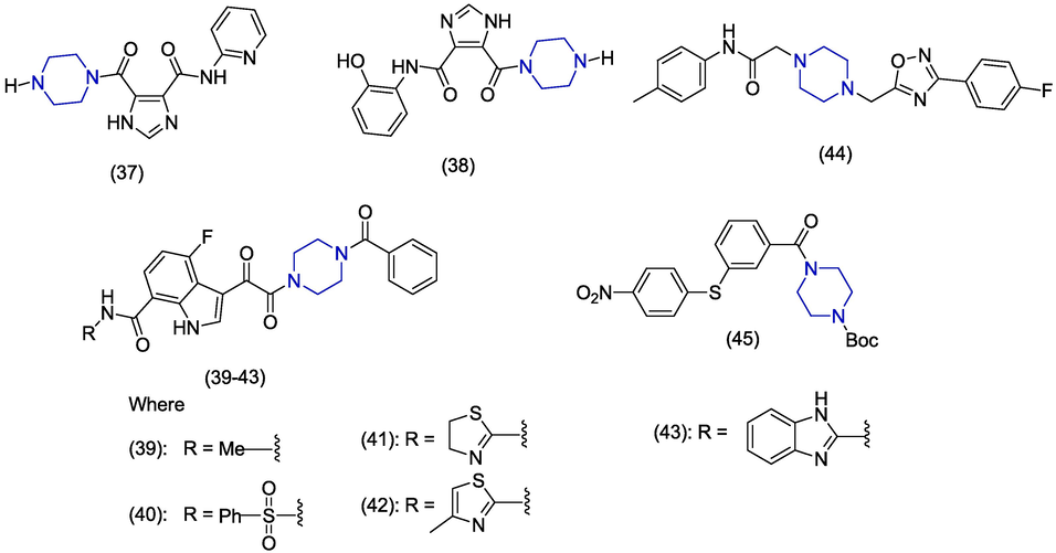 Piperazine derivatives as anti-HIV agents.