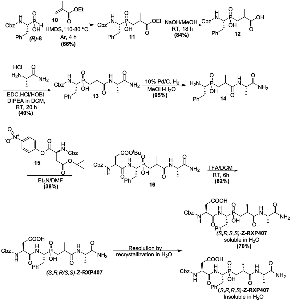 Diastereoselective synthetic protocol for the novel compound (S,R,S,S)-Z-RXP407.