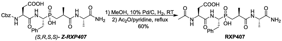 Synthesis of RXP407 as an evidence of the configuration (S,R,S,S)-Z-RXP407.