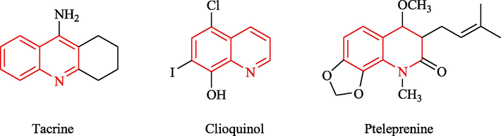 There approved anti-Alzheimer containing quinoline moiety.