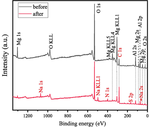 XPS spectra of samples.
