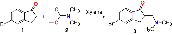 The synthesis of enaminone derivative 3.