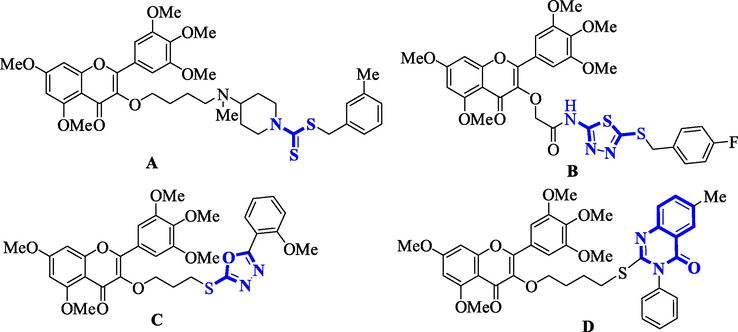 Myricetin derivatives with excellent biological activity.