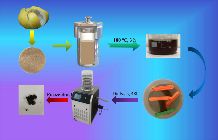 Preparation process diagram of BCQDs.