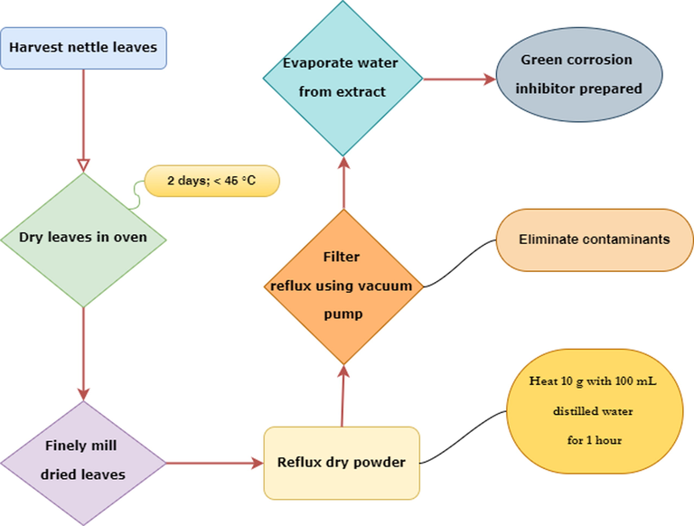 A flowchart of the preparation procedure of NE extract inhibitor.