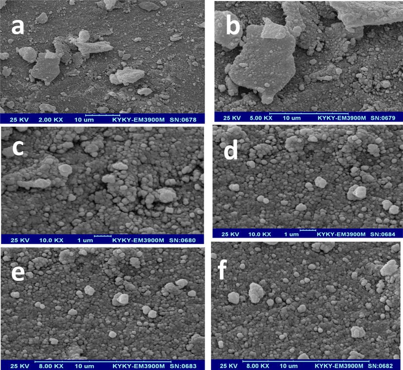 SEM analysis of synthesized MgONPs.