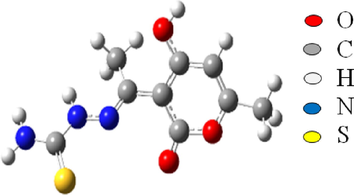 Optimized structure of DHATSC obtained at B3LYP/6-31G(d) level in DMSO.