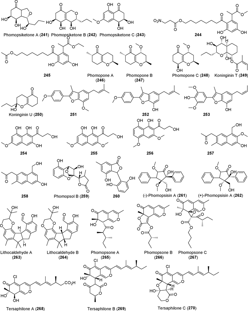 Polyketides isolated from fungi of the genus Phomopsis (241–270).