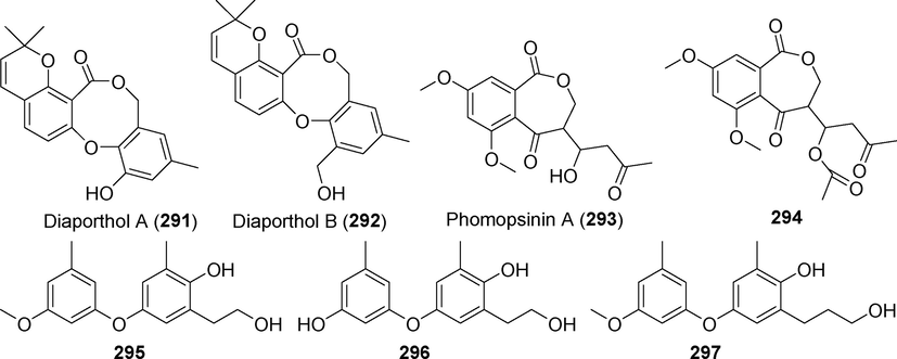 Diphenyl ethers isolated from fungi of the genus Diaporthe (Phomopsis) (291–297).