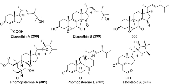 Steroids isolated from fungi of the genus Diaporthe (Phomopsis) (298–303).