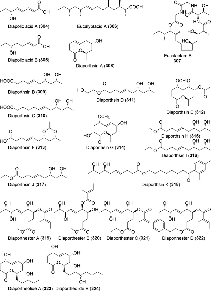 Fatty acids isolated from fungi of the genus Diaporthe (304–324).