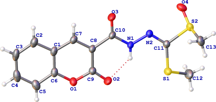 X-ray crystal structure of compound E2.