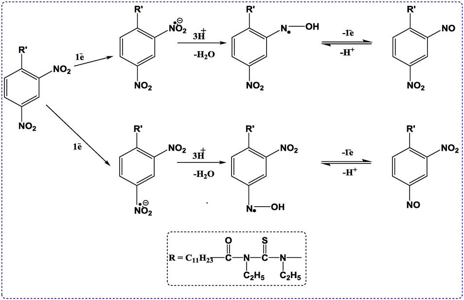 Electro reduction mechanism of DDT.