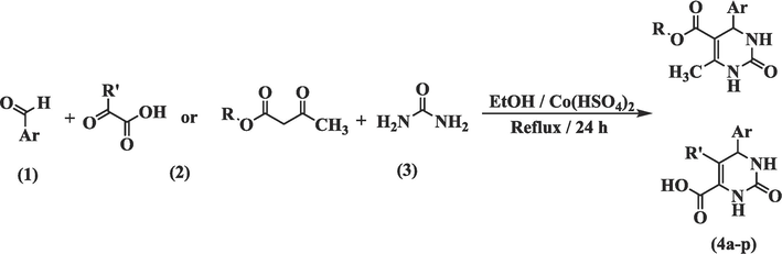 Synthesis procedure of THPM compounds (4a-p).