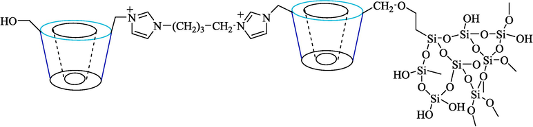 The structure of [β-CD/Im](OTs)2-Silica.