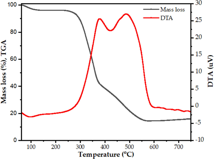 TG-DTG curves of Filagot teff straw variety.