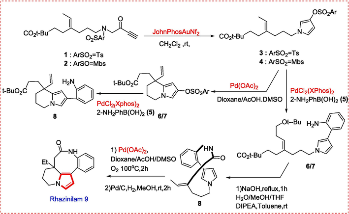 Synthesis of Rhazinilam alkaloid.