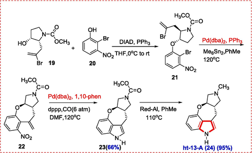Synthesis of ht-13-A alkaloid.
