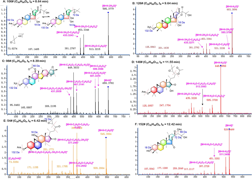 Illustration for the structural elucidation of triterpenoid saponins CR.