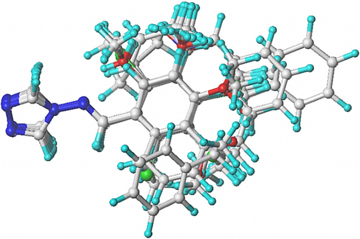 Overlay and alignment of thirty-one of the proposed 4-amino-1,2,4-triazoles.