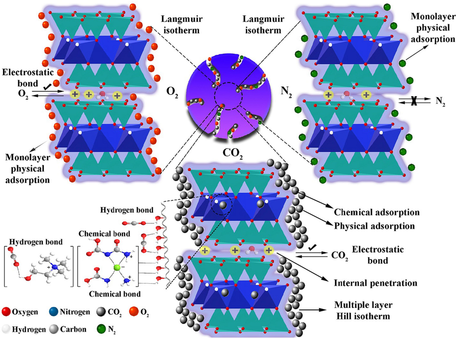 Mechanism of adsorption by MMT100-3.5ChCL: U30%.
