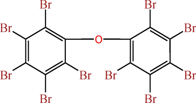 The molecule structure of BDE-209.