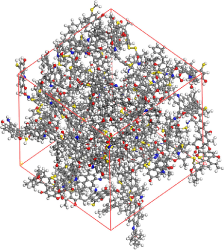 Model of LH coal macromolecular structure.