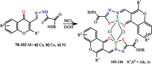 Synthesis of binuclear complexes 103–126.