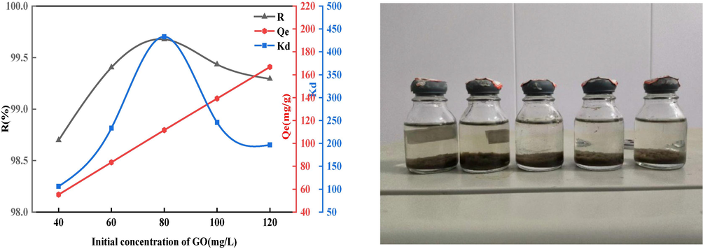 Effect of initial concentration on GO sorption.