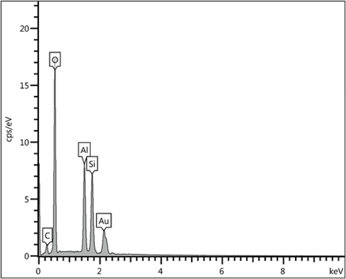 EDX profile of the Au NPs/Kaolin.